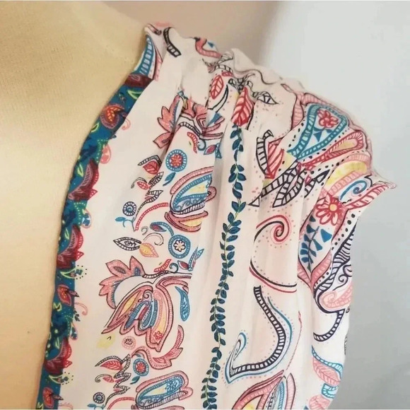{LOFT} Paisley Print Polyester Shift Dress - Picture 5 of 10